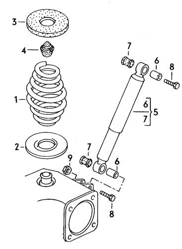 go westy parts t2 shock mount bracket rear|gowesty camper parts.